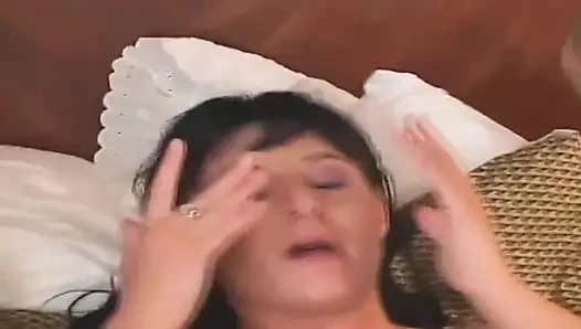 Mature Brunette Double Teamed by Throbbing Cocks in Wild Threesome