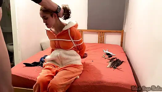 Miriam Bound and Tickled in Onesie