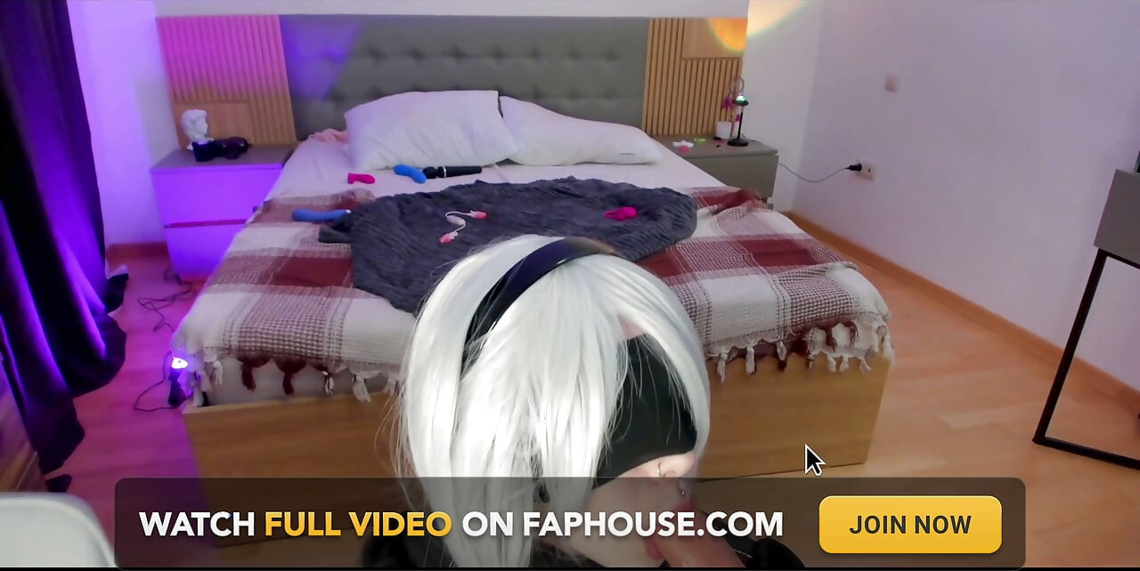 2b Nier Automata Αγάπη Μαθαίνει Νέα Φετίχ Δοκιμάζοντας Πιπίλισμα με Μάσκα Μου Αρέσει
