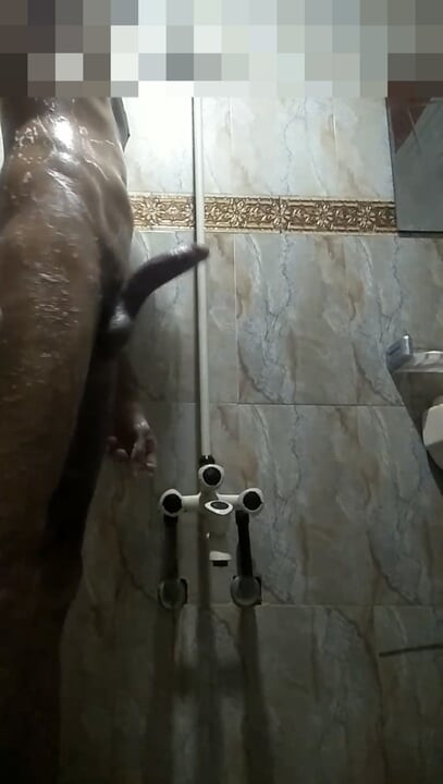 Young boy shower and Masturbation off his big cock