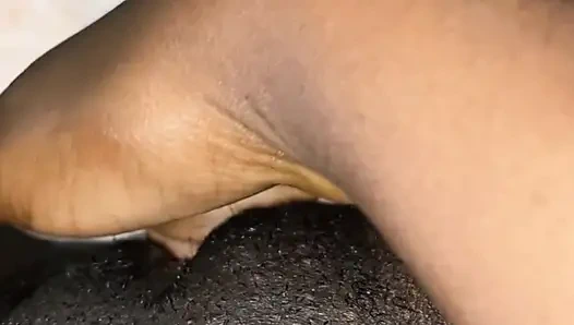 Sexy black babe solo masturbation