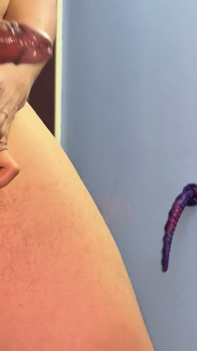 Ballshockers and Octopus TENTACLE anal dildo for a BIG COCK and BIG BALLS | Clip 1