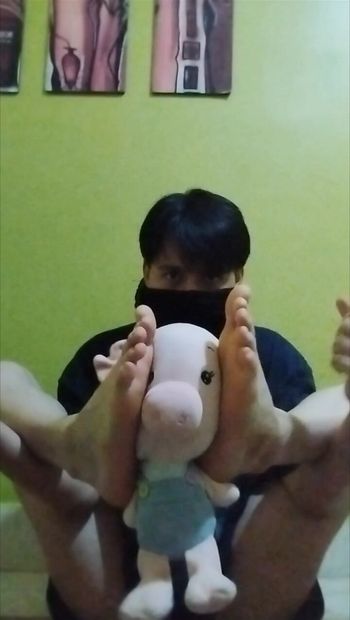 Playing with piggy