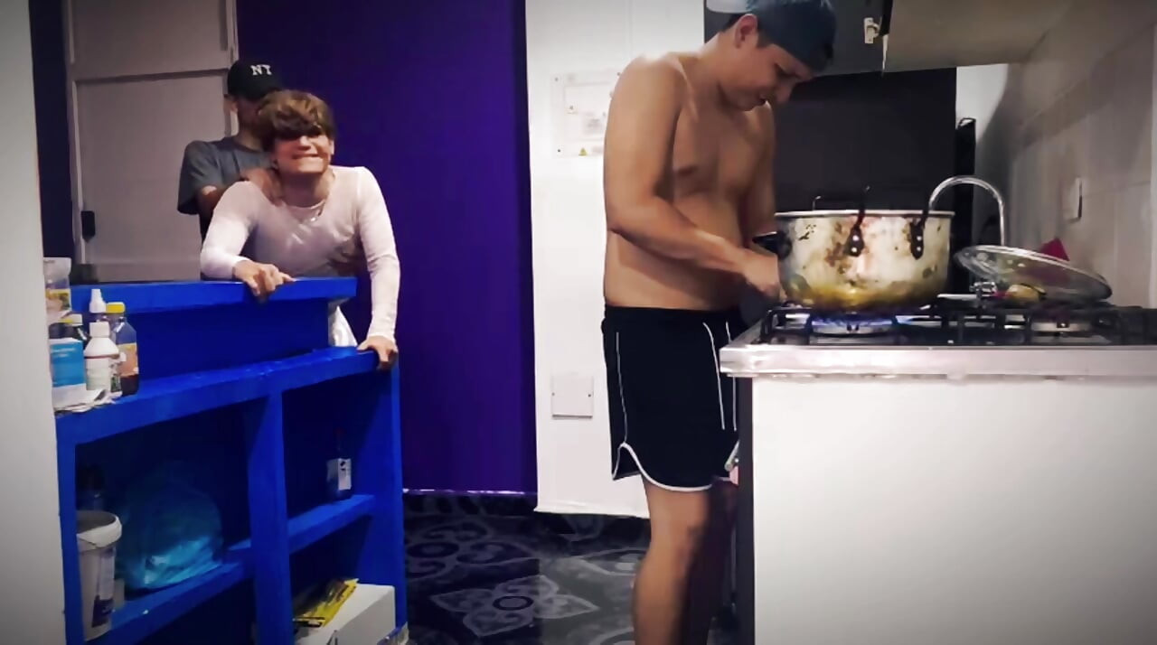 FEMBOY FUCKS HER BOYFRIEND'S BEST FRIEND BEHIND HIS BACK