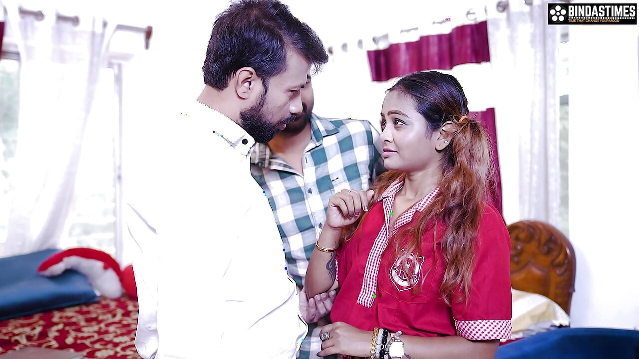 Desi Indian Hot & Sexy School Girl Fucked By Two Male Teacher hardcore Threesome ( Hindi Audio )