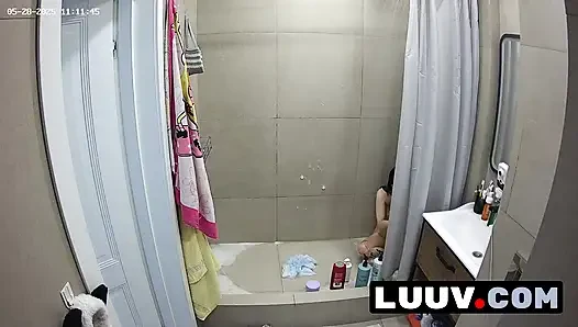 LUUV. Boyfriend with his girlfriend in the shower for a reality show