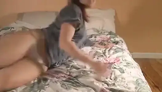 White Panty & JOI in Socks & T Shirt 2 Cums