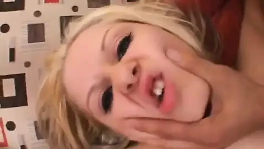 Hot blonde teen takes it up the butt