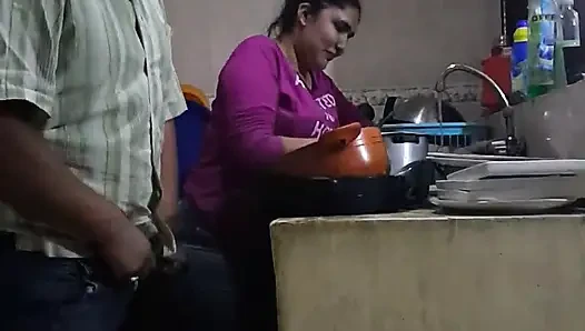 Fucking and Sucking with the Employee in the Kitchen