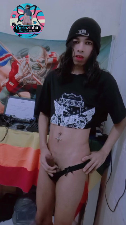 Carlezinha Mulher Traveca สาวร่านร่านช่วยตัวเองสาวควยใหญ่สุดฮอตในกางเกงใน