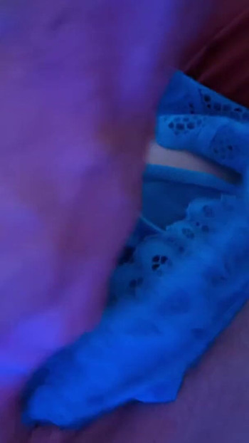 Spectacular moment from "Miss Nefarious - Mature British Wife Flashing Blue Panties in the Woods - Squirting Anal Public"