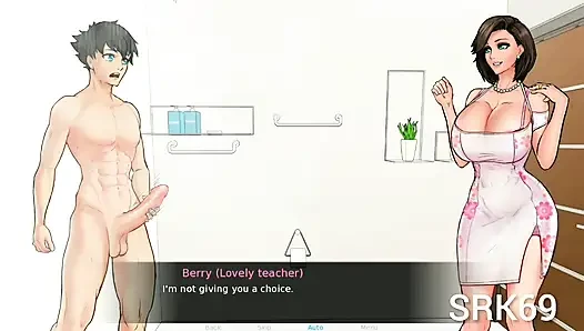 Handjob, blowjob, kommen mit meiner sexy lehrerin im badezimmer teil 2, textgeschichte und animierte spiele spielen video