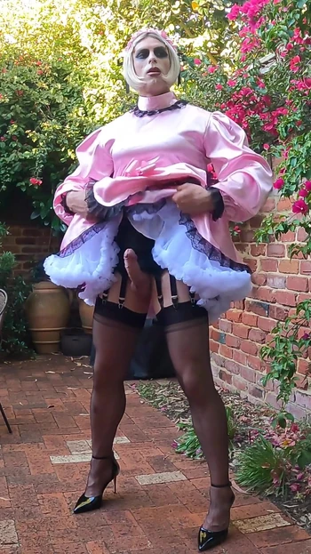 Emotional moment from "Sissy Maid Ready to Serve"