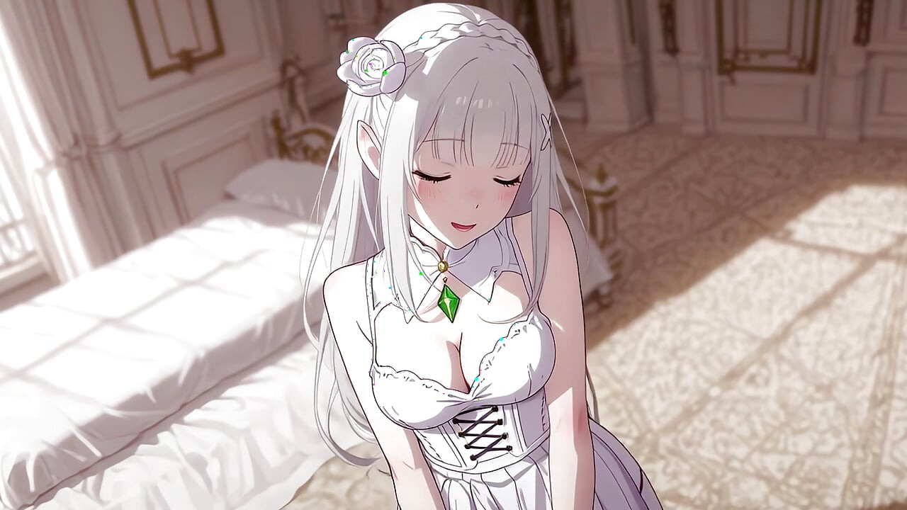 Emilia daje ci swoją mokrą cipkę Re: Zero hentai