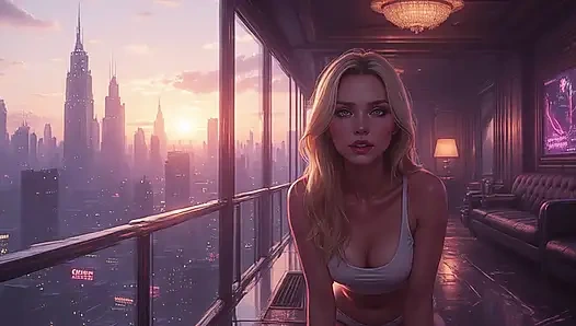 Cloud Level Olivia in the Future Suggestive Teasing showing her Ample Cleavage Part 2