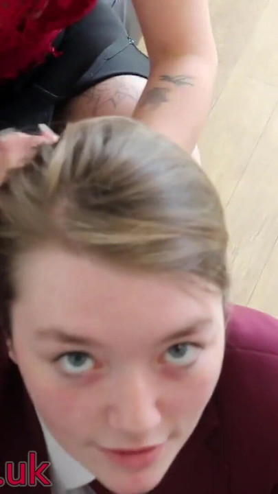 Unforgettable moment from "Stepmum Teaches Schoolgirl To Suck Cock"