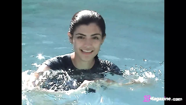 Big Boobed Brunette Coed True Tere Gets Wet In The Pool!