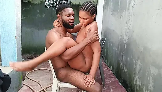 The Neighbor's Wife Came Over While Her Husband Was Away And Ride A Big Black Cock