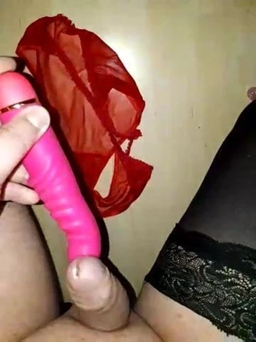 Cumming with vibrator on panties