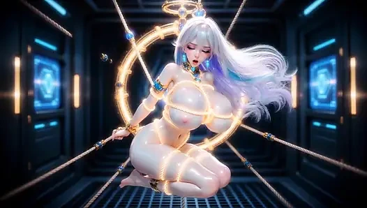 Voluptuous Shibari Suspended Doll High-Tech Dungeon 3D