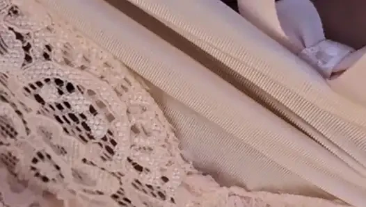 Huge Uncut Cock CUMS Hard Inside Her Panties In Public Transportation. Stranger's Public Fantasy