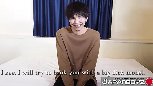Makoto Jerking Off His Cock While Dude Fingers His Dirty Asshole
