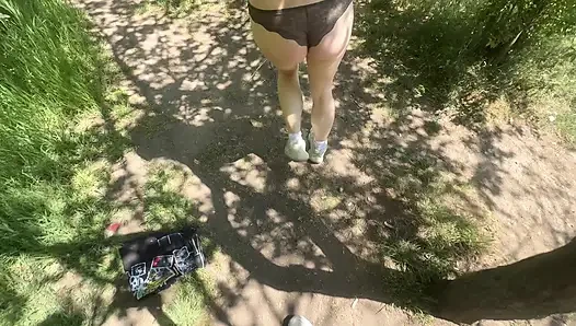 Public fun with a stranger in Prague
