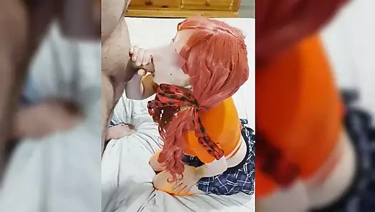 Rothaarige studentin hat mehrmals orgasmus und bekommt eine unordentliche gesichtsbesamung