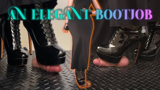 An Elegant Bootjob in Black High Heels - Trample, Crushing, Trampling, Bootjob, Ballbusting, CBT
