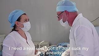 The doctor fucked a nurse with big tits