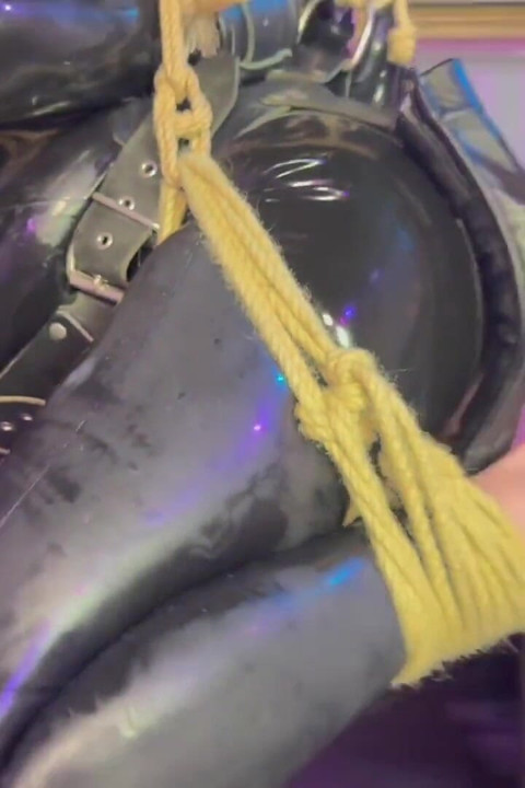 Suspended in Rope for a Good Fisting