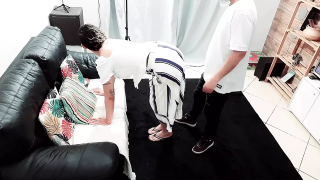 The bad cleaning lady asked to be punished and got spanked and a cum in the face