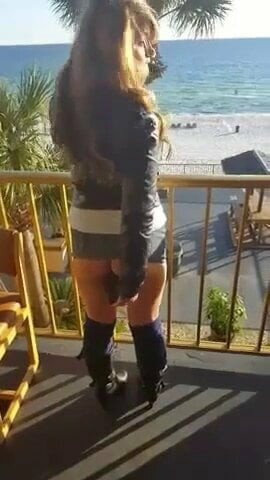 Balcony Masturbating