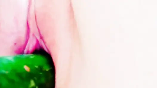 Arabian Hijab Muslin Cheats With A Cucumber
