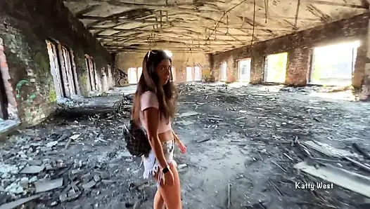 Caught a Cheeky Bitch in an Old Factory and Fucked in the Ass