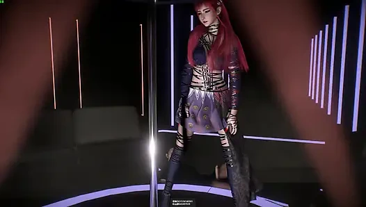 Dua penari striptis cosplay 3d yang sange dientot sama dua kontol besar