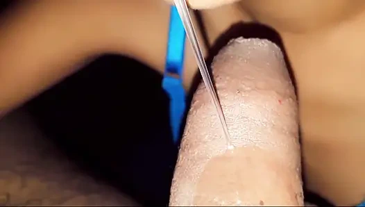 Zusammenstellung von blowjob mit Milch im mund und spermaschlucken