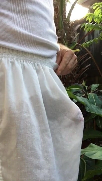 Boxer shorts cock tease
