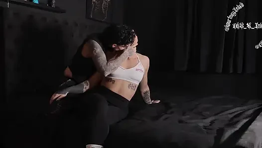 Lesbian Strapon Fuck After the Gym