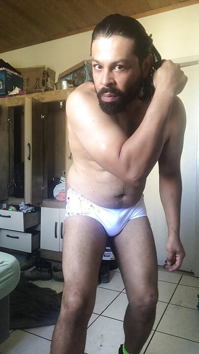 Trying Out New Swim Trunks and Boots. Exercises and Stretches.