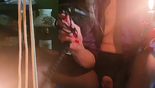 Goode Girl Flogging Balls by Candle Light POV