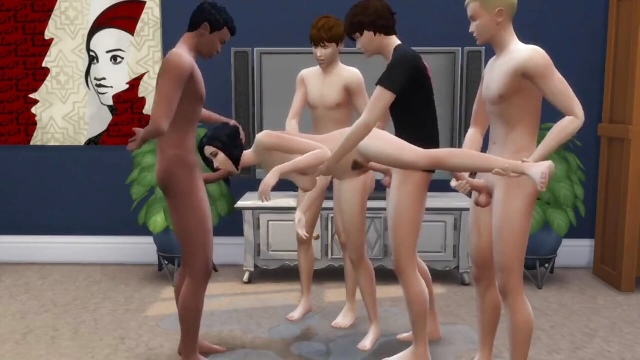 I and my three friends fucked my mother. My mother took the dicks of my three friends with great pleasure.