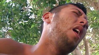Submissive well built latino gets his sweet ass fucked hard from behind by hard guys