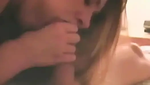 Nympho blonde sucks cock then gets banged