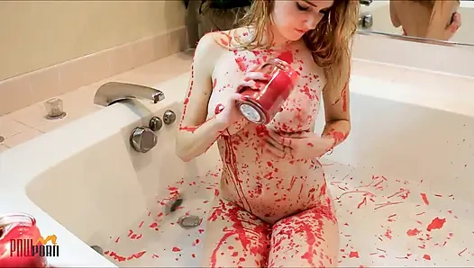 Heißes wachs in einem whirlpool