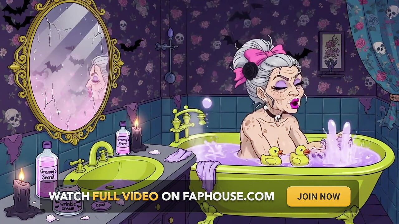 Bathroom Granny Ai Cartoon