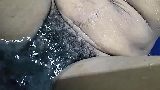 Pouring Rain Homemade Sex, Hot Wife Big Pussy & Hairy Pussy Close up Carrying
