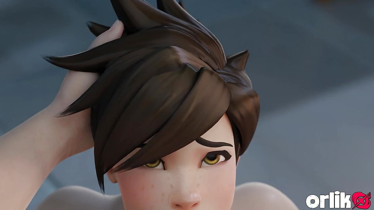 Tracer & 3 guys One by One - Obciąganie, anal i jebanie podczas gry 3D Overwatch Porno
