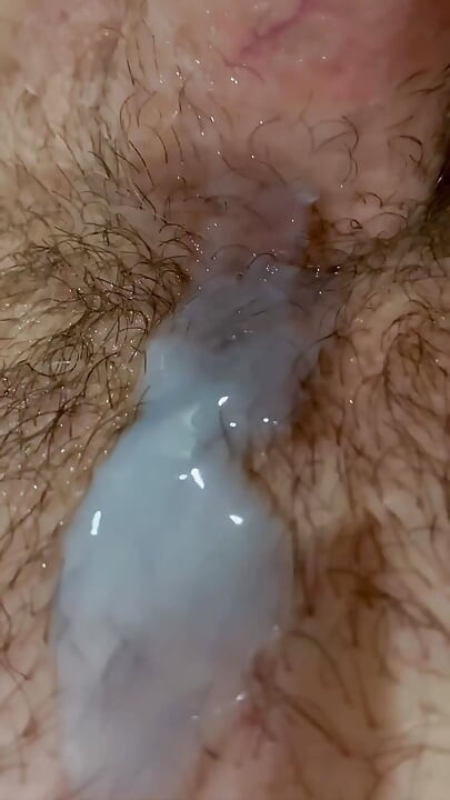 Thick Cum Oozing Out of Big Cut Dick
