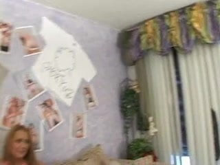 Beautiful busty blonde show her big tits to a black guy